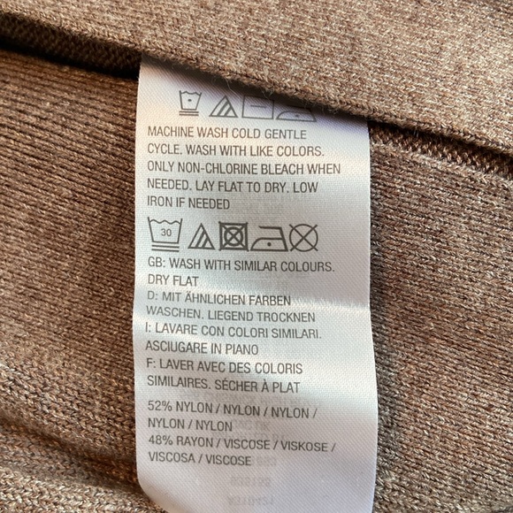 H by Halston Open Front High Low Duster Cardigan Long Sleeve Heather Iron Taupe - Picture 13 of 13